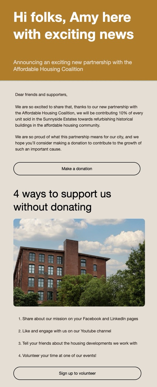 Fundraising announce