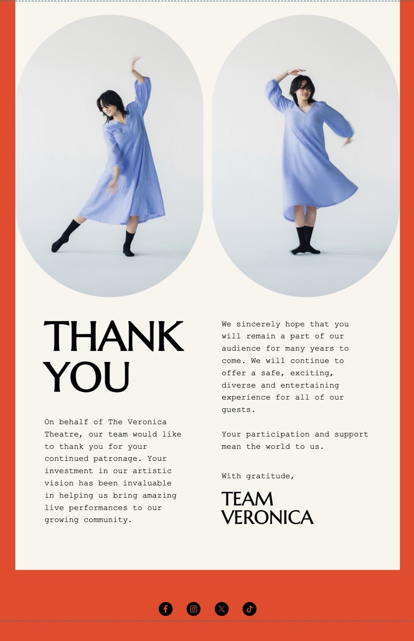 Live performance thank you