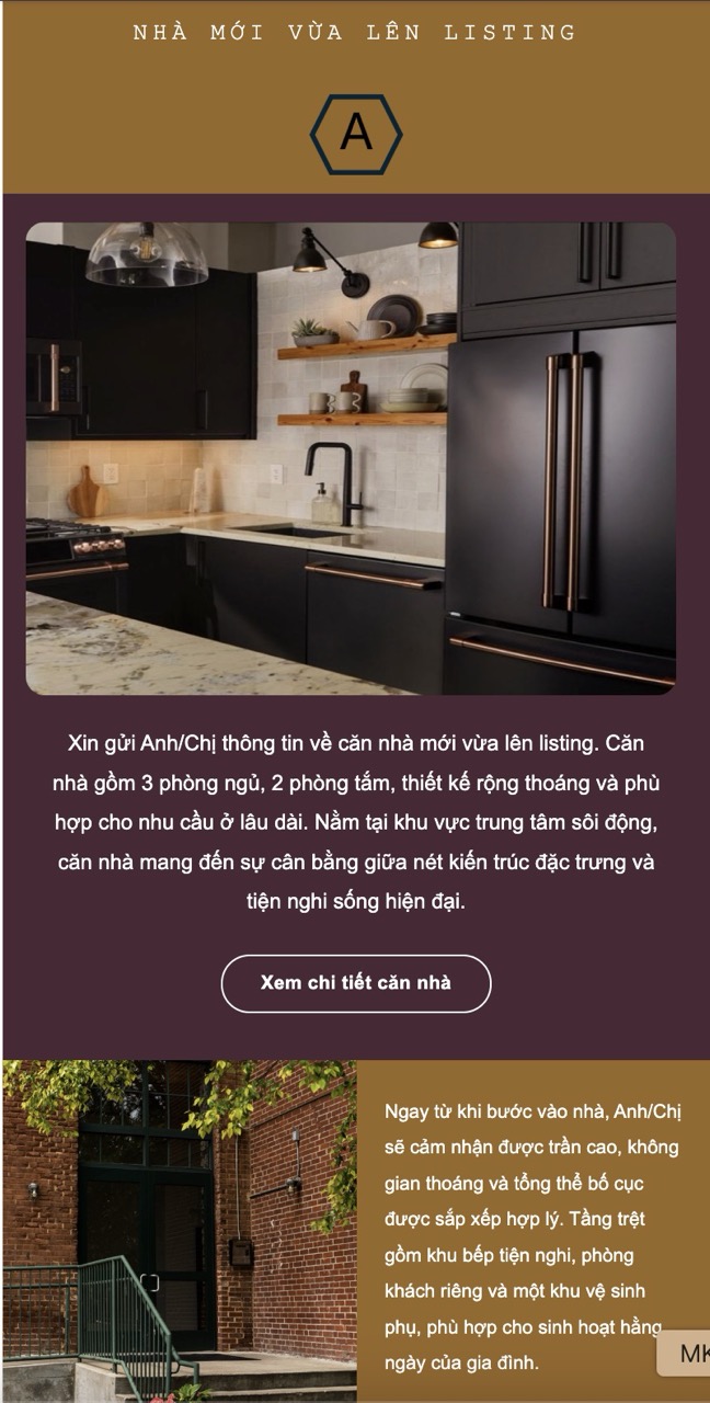 Thông báo nhà mới